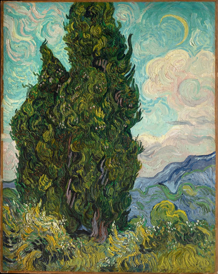 Cypresses Vincent Willem Van Gogh Oil Painting - Click Image to Close